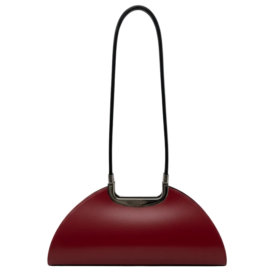 Italian Leather Shoulder Bag By Leaf Bags, Size: Medium
