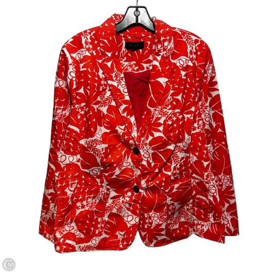 Blazer By Talbots In Cream & Orange, Size: 16