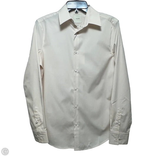 Top Long Sleeve By Calvin Klein In Striped Pattern, Size: Xs