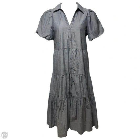 Havana Tiered Shirtdress Casual Maxi By Brochu Walker In Grey, Size: L