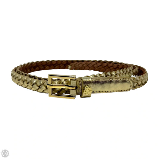 Metallic Woven Leather Belt Designer By Lilly Pulitzer, Size: Large