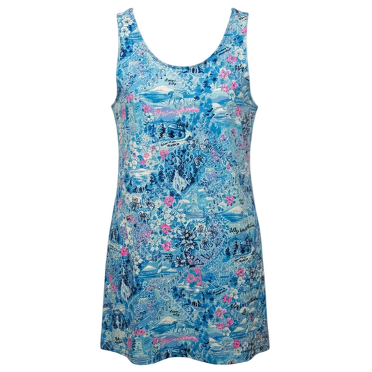 Kristen Swing Dress Designer By Lilly Pulitzer In Blue Peri Lilly Loves North Carolina , Size: M