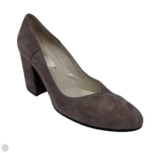 Suede Shoes Heels Block By Robert Clergerie In Taupe, Size: 9