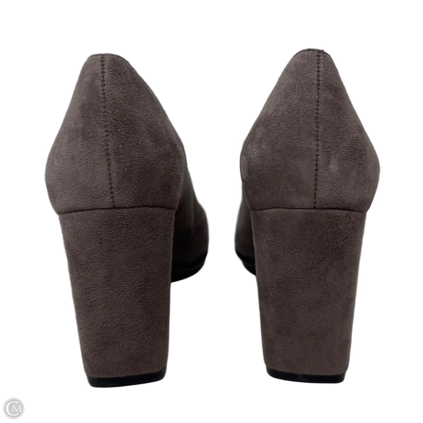 Suede Shoes Heels Block By Robert Clergerie In Taupe, Size: 9