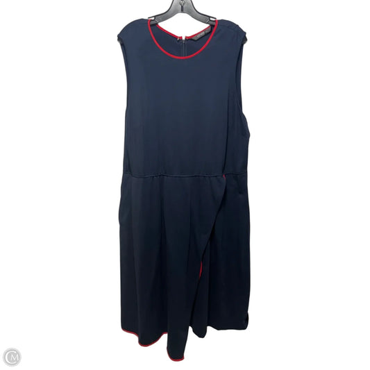 Dress Casual Midi By Eshakti In Navy, Size: 2x