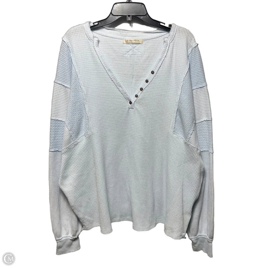 Thermal Top Long Sleeve By Free People In Blue, Size: L