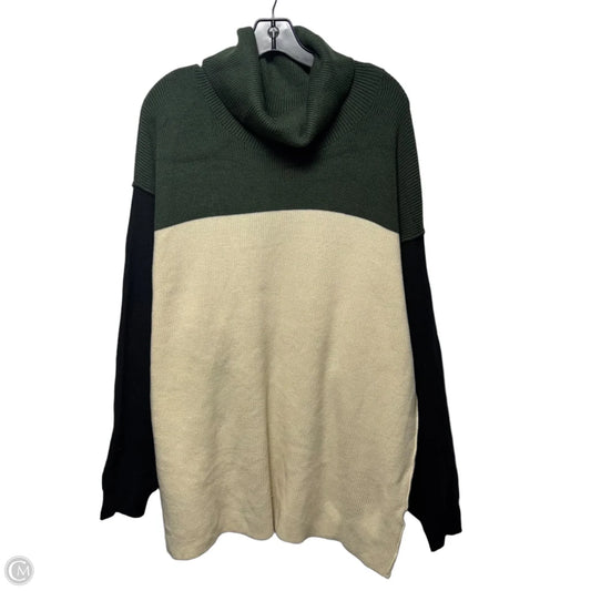 Sweater By Free People In Cream & Green, Size: Xl
