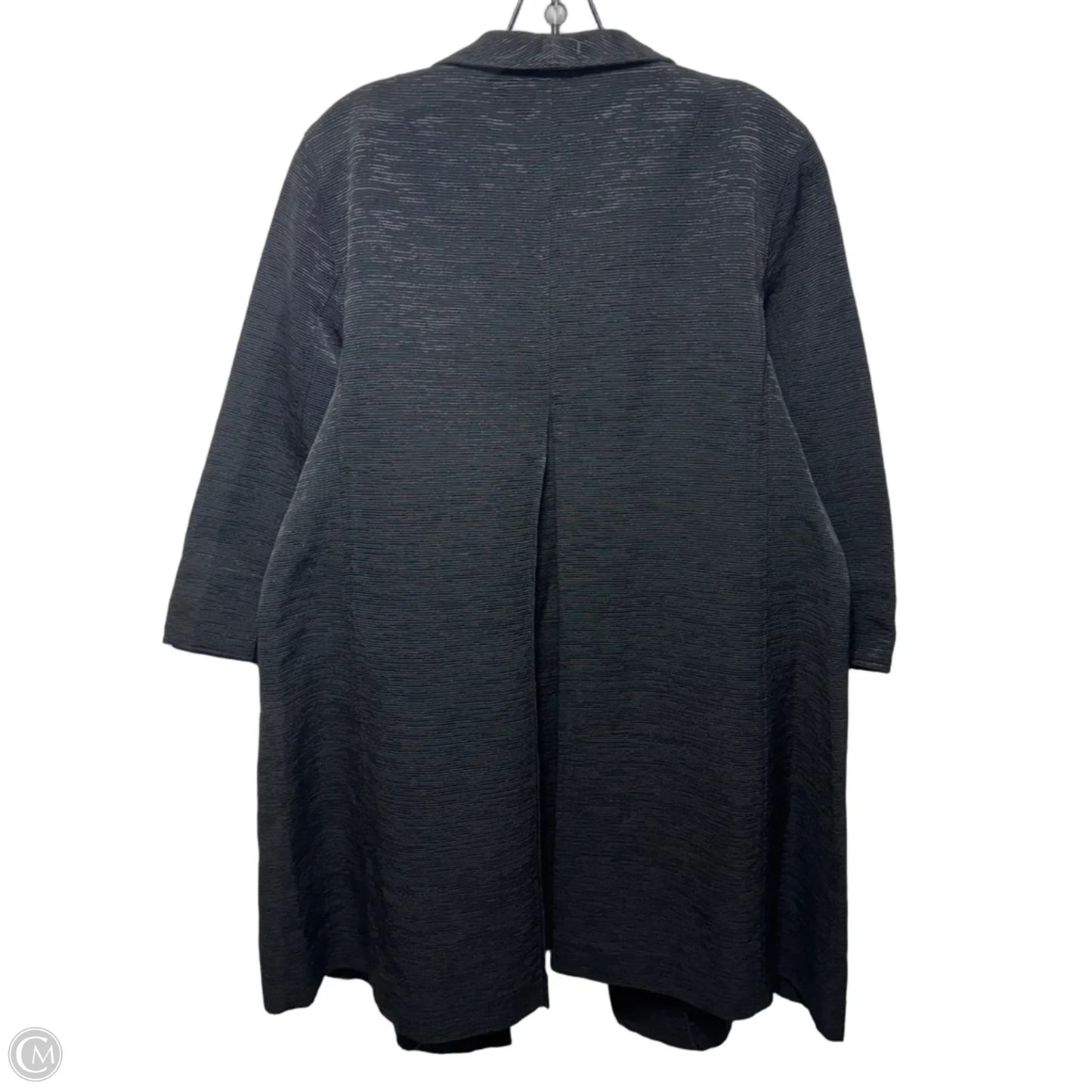 Long Jacket By Eileen Fisher In Black, Size: L