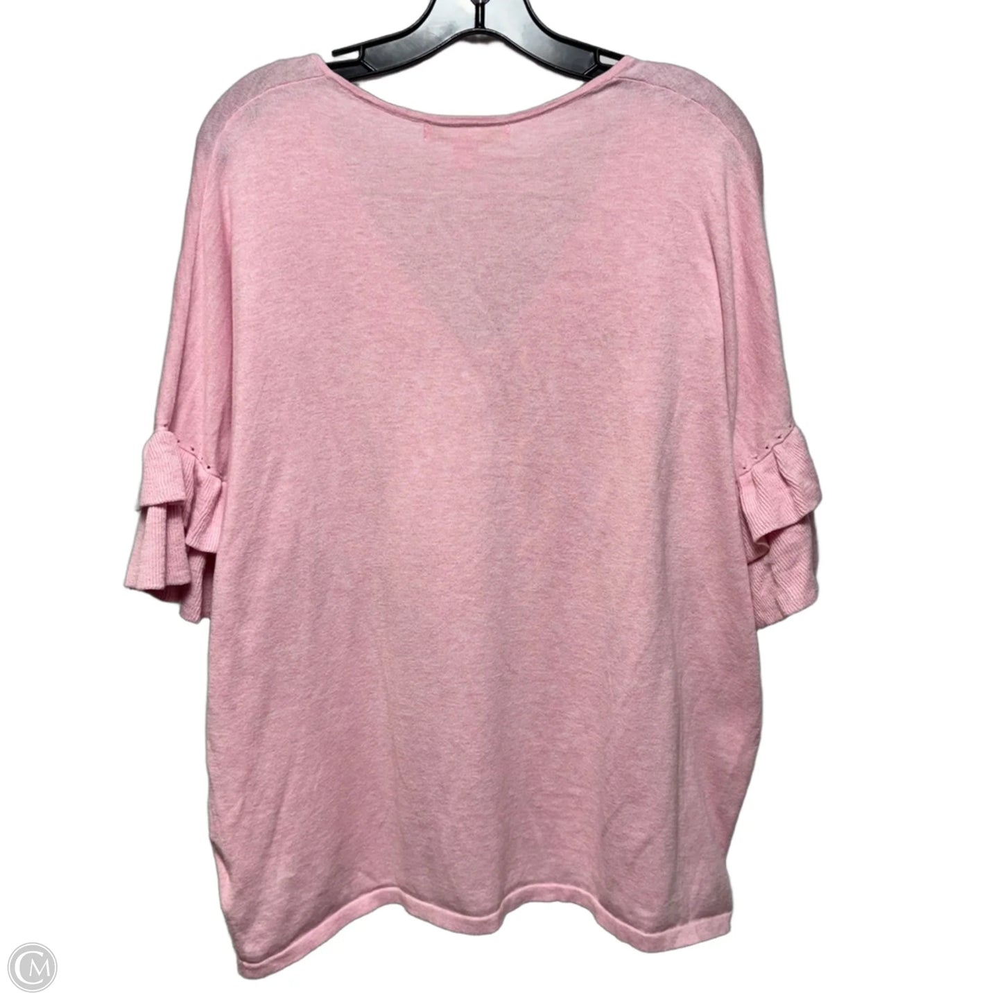 Knit Top 3/4 Sleeve Designer By Lilly Pulitzer In Pink, Size: Xl