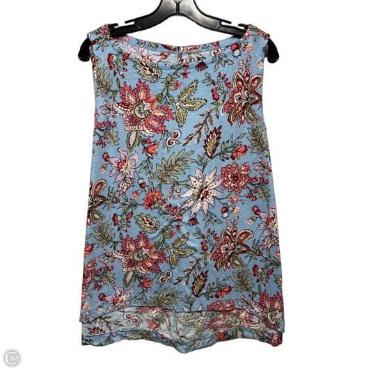Top Sleeveless By Loft In Floral Print, Size: Xl