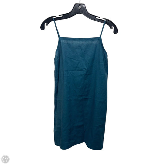 Linen Blend Top Sleeveless By Vitamin A In Blue, Size: S