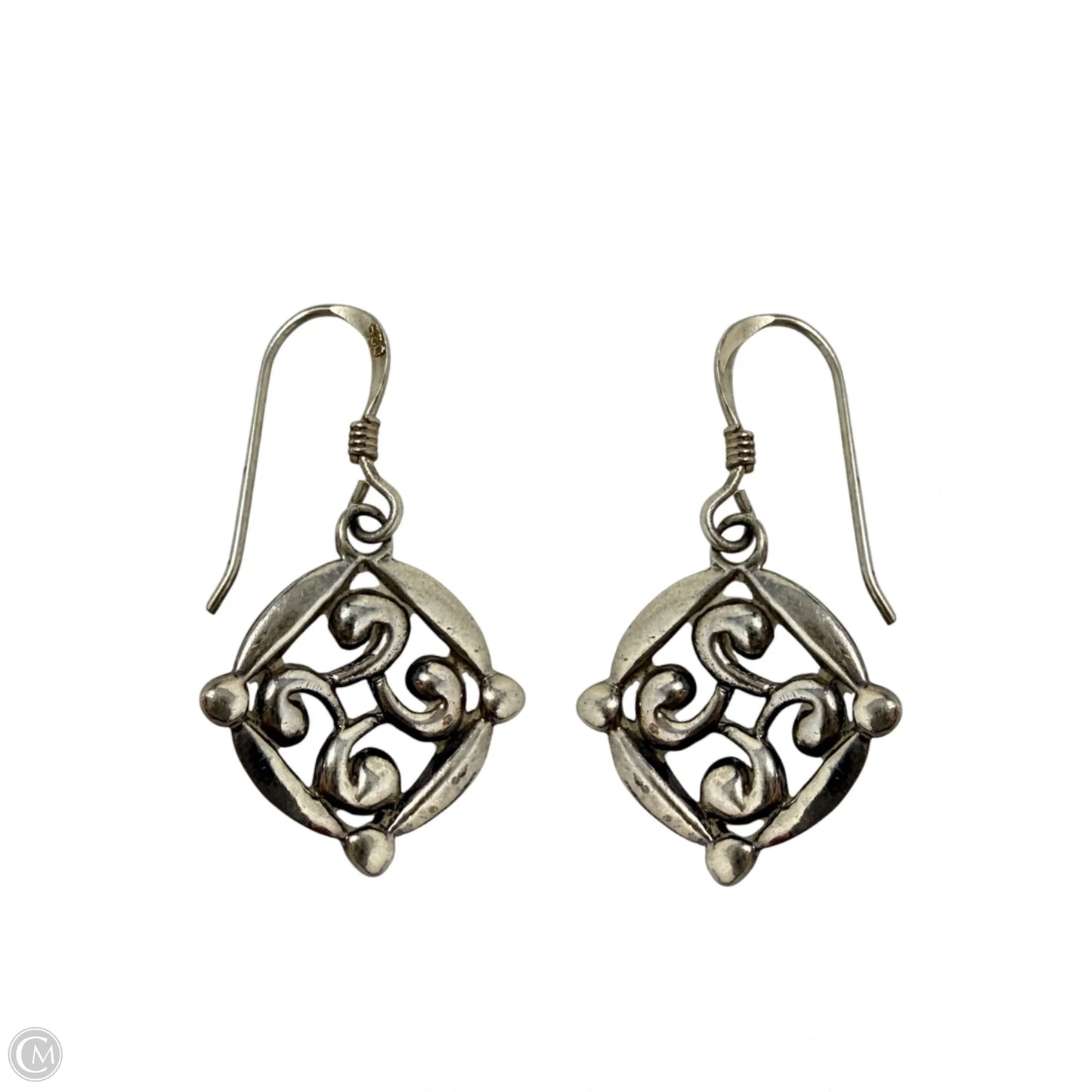 Sterling Silver Open Work Filigree Earrings