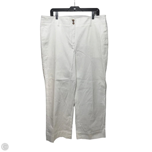 New England Chino Pants By Talbots In White, Size: 16