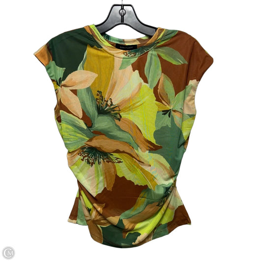 Mesh Side Ruched Top Sleeveless By Sanctuary In Floral Print, Size: S