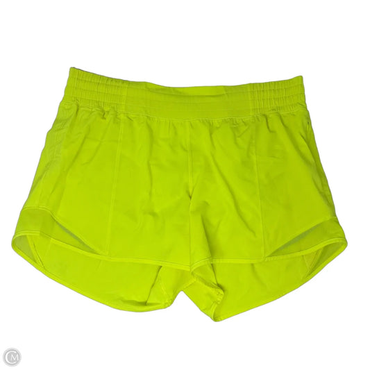 Athletic Shorts By Lululemon In Yellow, Size: 10