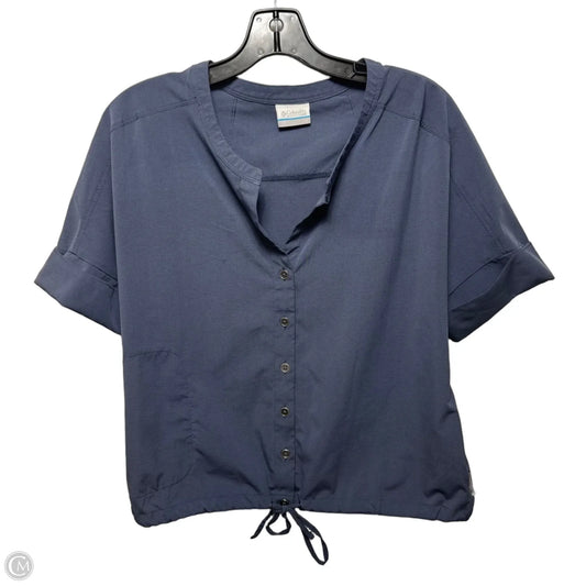 Athletic Top Short Sleeve By Columbia In Blue, Size: S