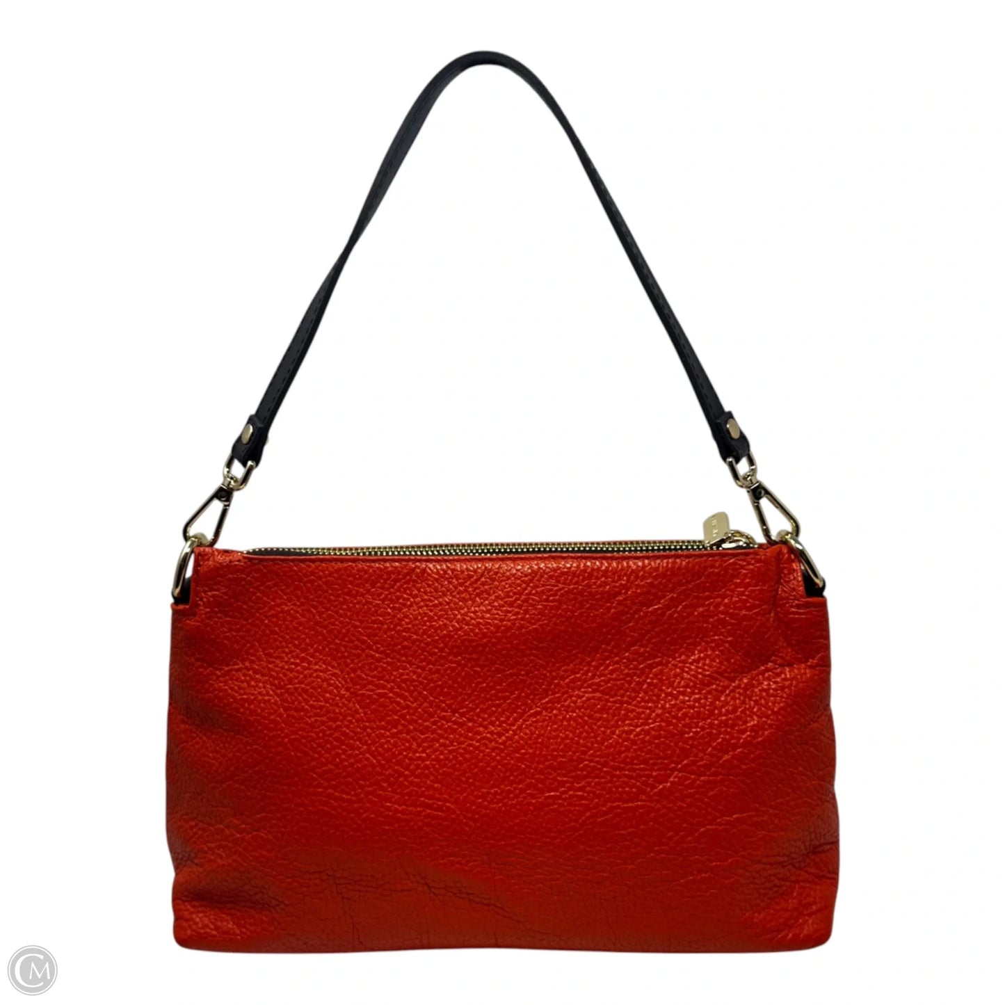 Handbag Leather By Valentina, Size: Small