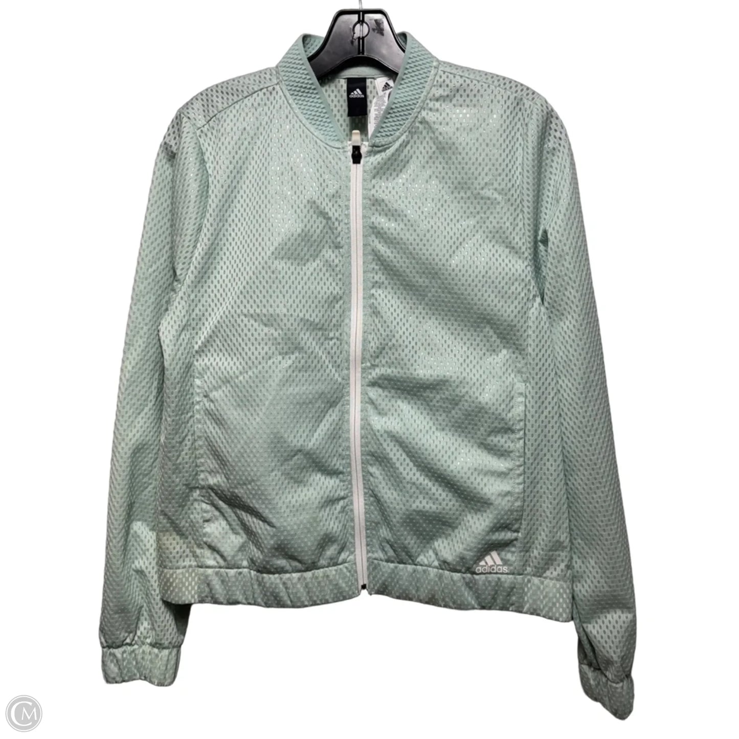 Athletic Jacket By Adidas In Green, Size: S