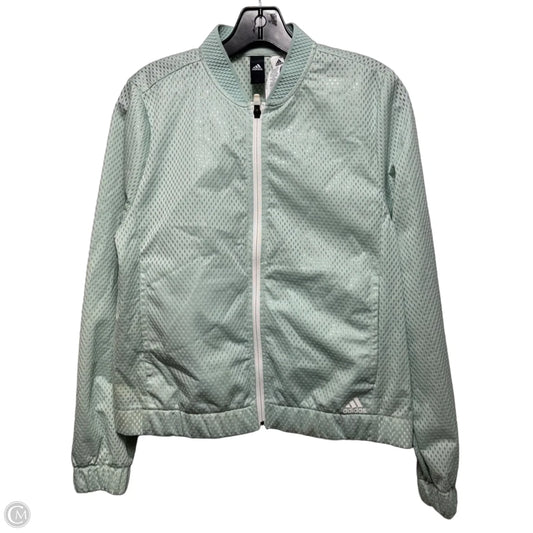 Athletic Jacket By Adidas In Green, Size: S