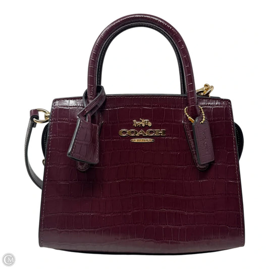 Andrea Croc Carryall Handbag Designer By Coach, Size: Small