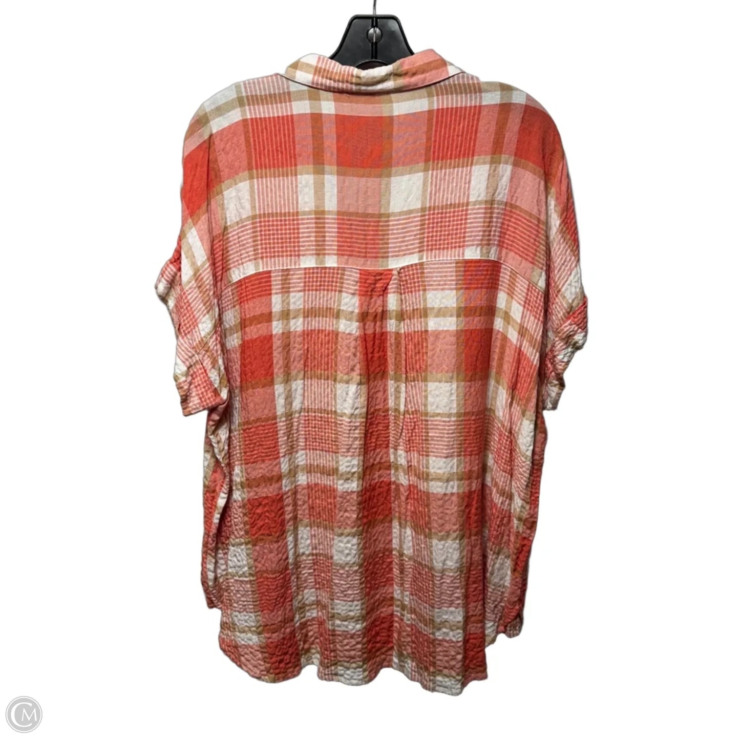 Top Short Sleeve By Jane And Delancey In Orange & Tan, Size: Xl