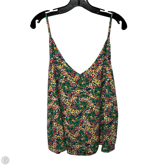 Top Sleeveless By Loft In Floral Print, Size: Xl