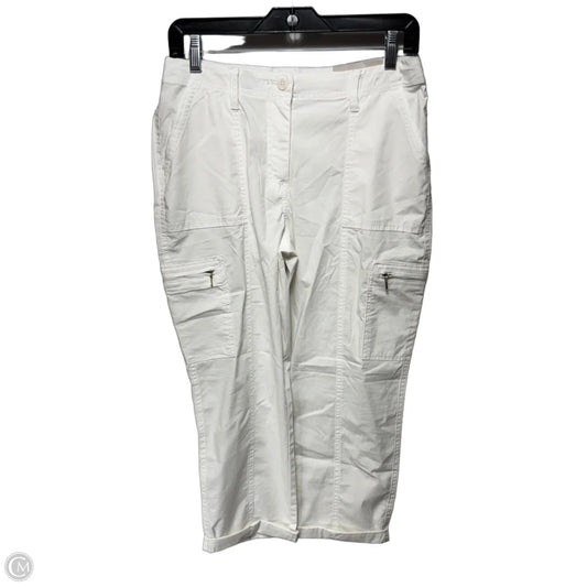 Cargo Cropped Straight Pants By Chicos In White, Size: 2
