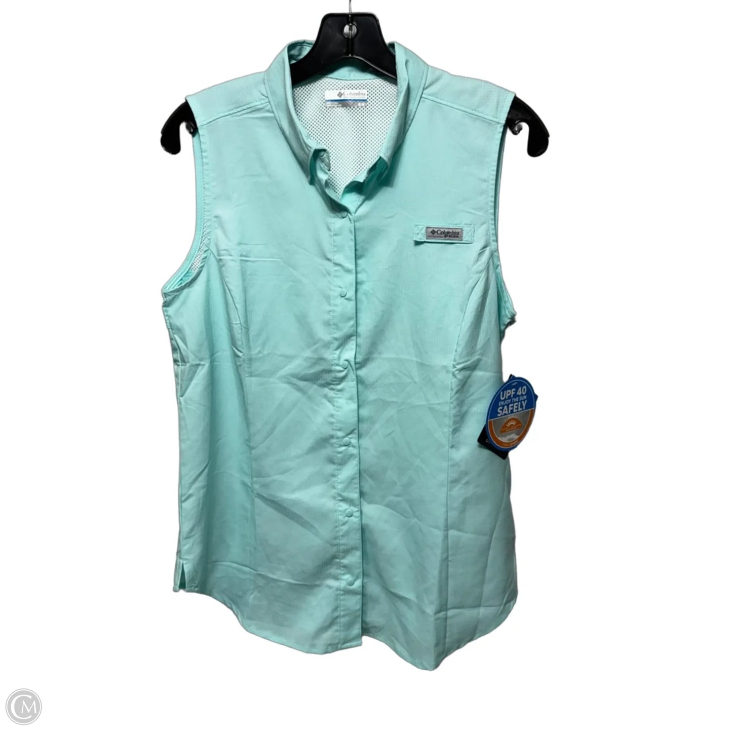 Tamiami Women’s Sleeveless Athletic Top Short Sleeve By Columbia In Aqua, Size: M