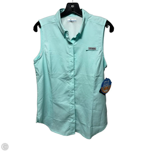 Tamiami Women’s Sleeveless Athletic Top Short Sleeve By Columbia In Aqua, Size: M