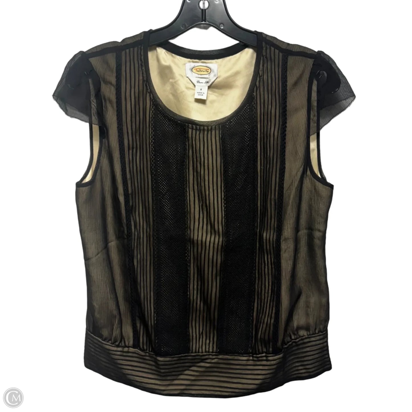 Silk Top Sleeveless By Talbots In Black, Size: 8