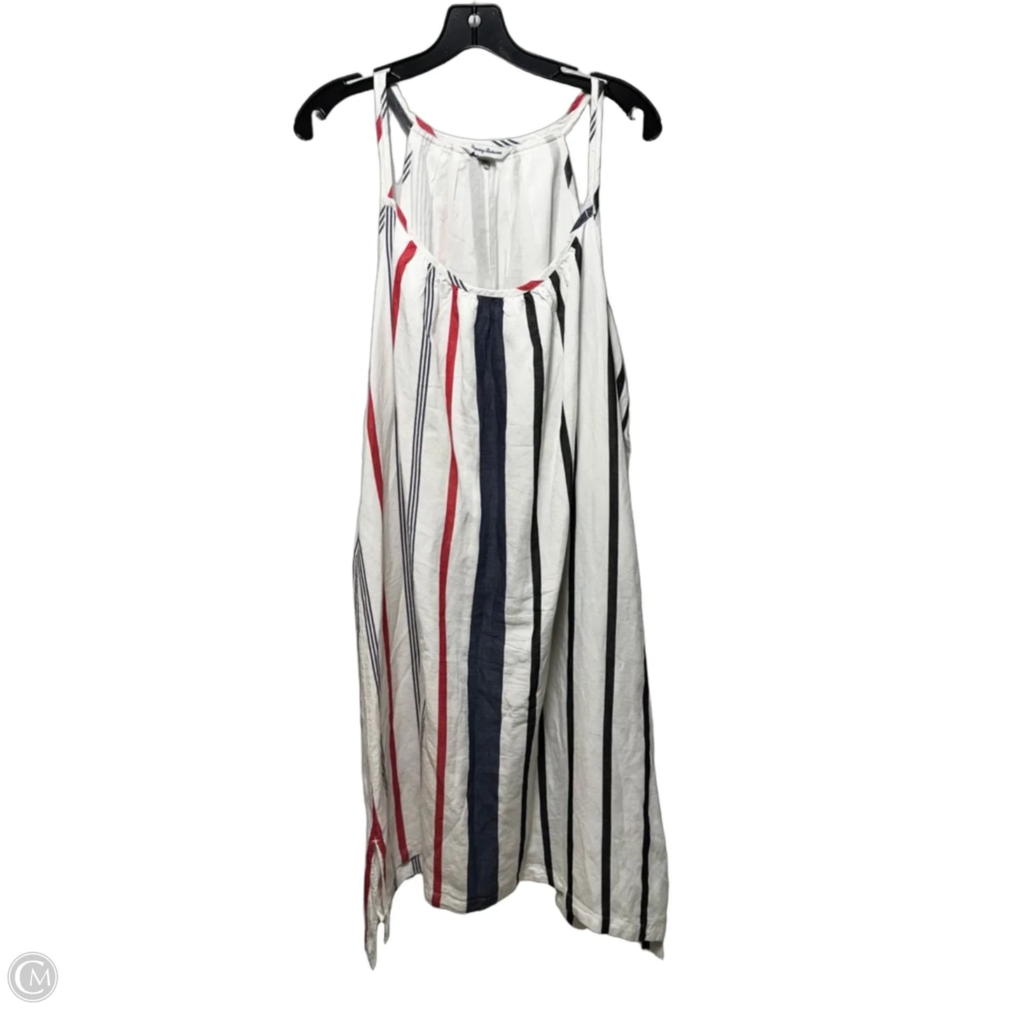 Linen Blend Dress Casual Maxi By Tommy Bahama In Striped Pattern, Size: Xl