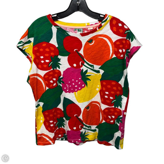 Top Short Sleeve By Boden In Fruit Pattern, Size: M