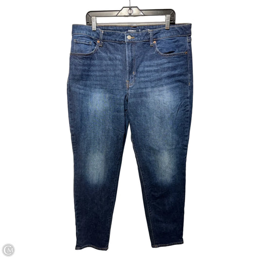 Mid Rise OG Straight Jeans By Old Navy In Blue Denim, Size: 14 tall