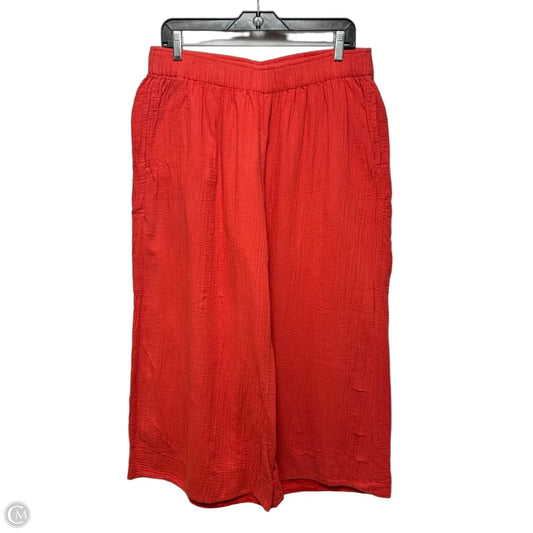 Gauze Wide Leg Pants By Pact In Orange, Size: Xl