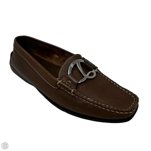 AS IS Leather Buckle Loafers Luxury Designer By Tods In Brown, Size: 6.5 (36.5)