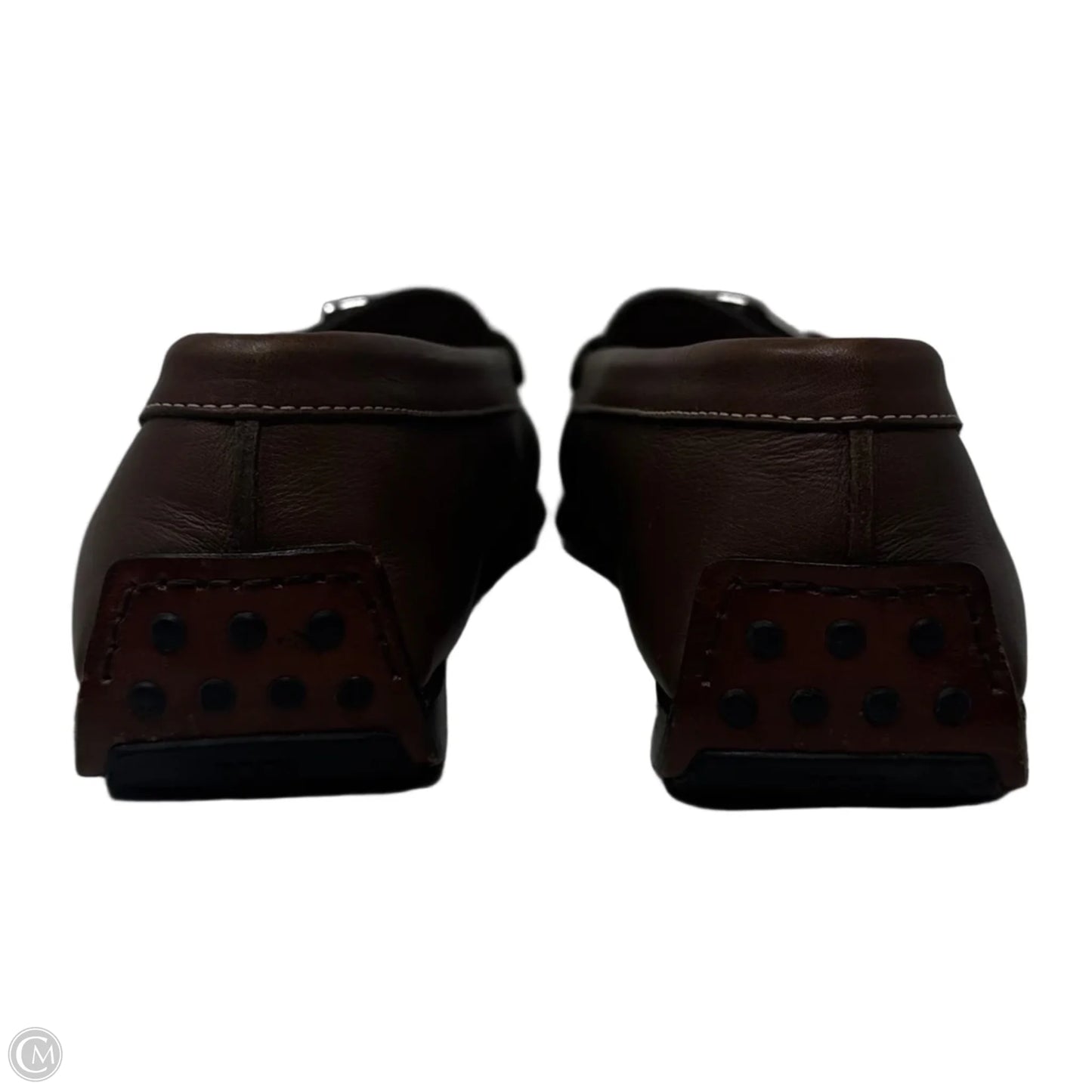 AS IS Leather Buckle Loafers Luxury Designer By Tods In Brown, Size: 6.5 (36.5)