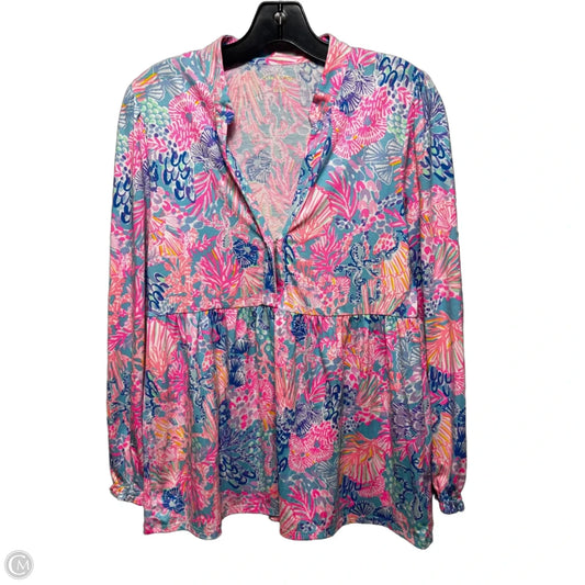 Top Long Sleeve Designer By Lilly Pulitzer In Multi-colored, Size: S