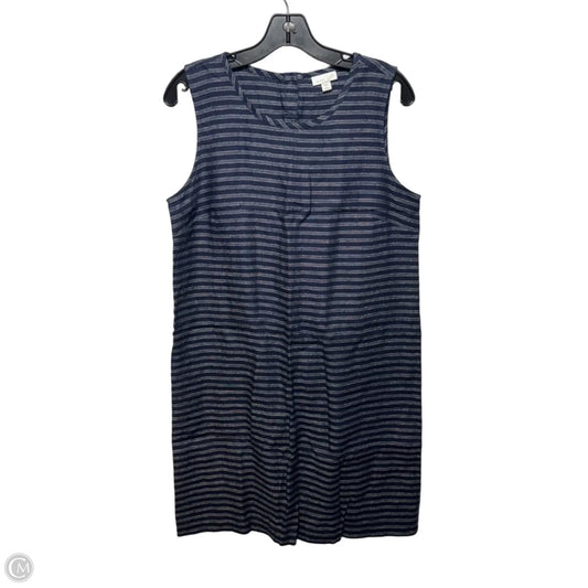 Linen Dress Casual Midi By J. Jill In Striped Pattern, Size: S Petite