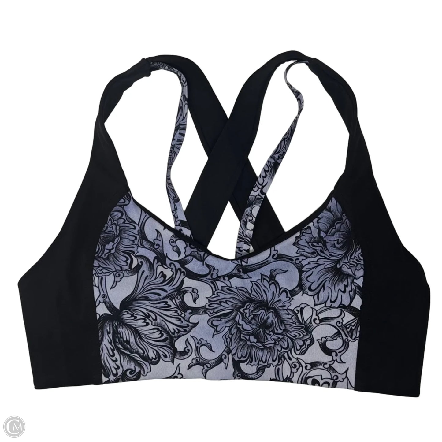 Athletic Bra By Lululemon In Black & Purple, Size: 12