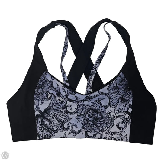 Athletic Bra By Lululemon In Black & Purple, Size: 12