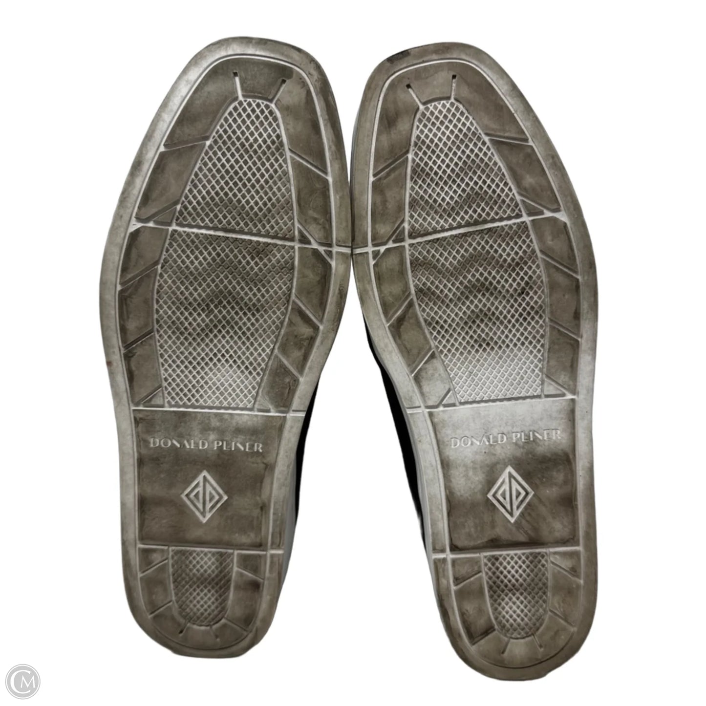 Suede Loafers Shoes Flats By Donald Pliner In Black, Size: 7