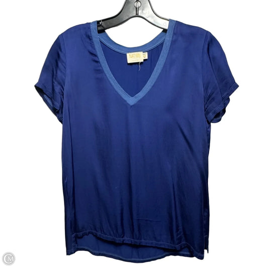 Top Short Sleeve By Nation In Blue, Size: Xs