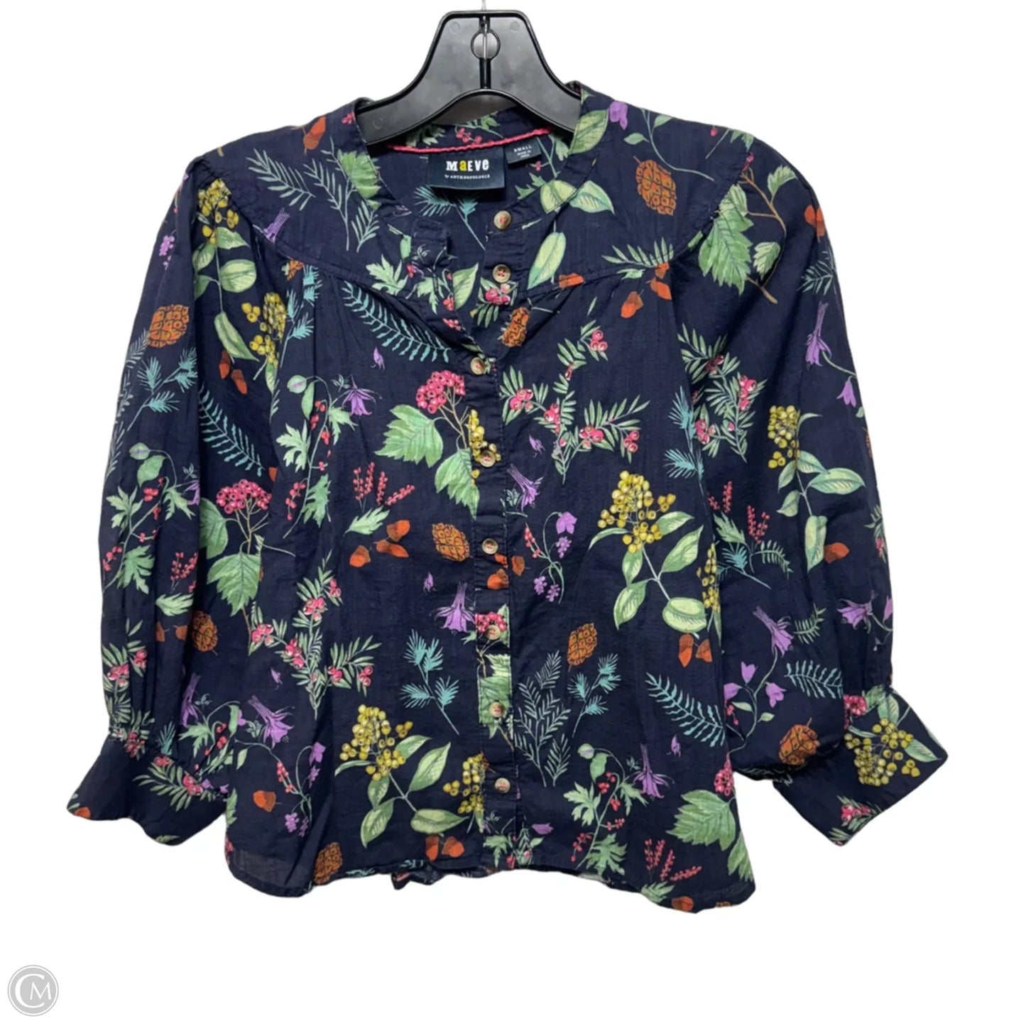 Top Short Sleeve By Maeve In Floral Print, Size: S