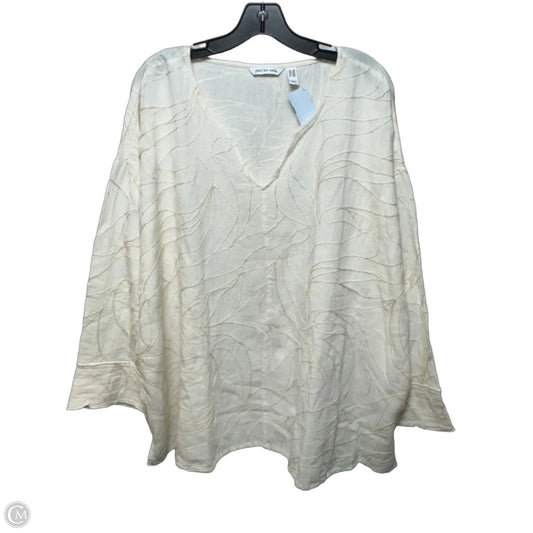 Top 3/4 Sleeve By Peace Love World In Cream, Size: 2x