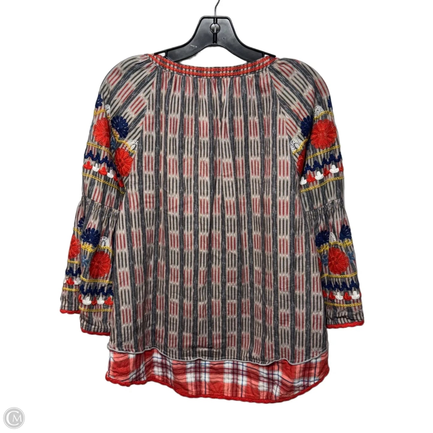 Top Long Sleeve By John Mark In Striped Pattern, Size: M