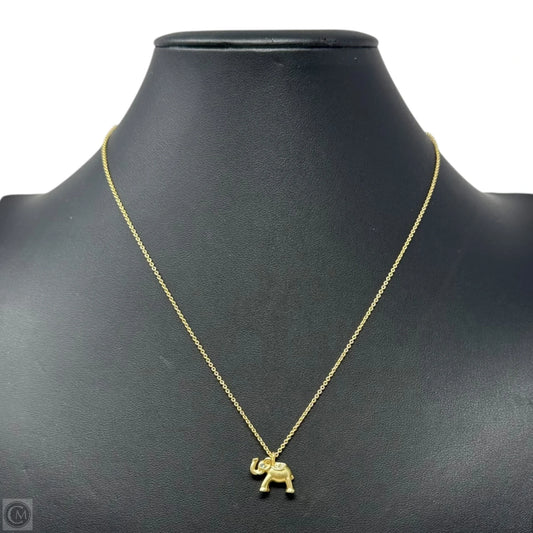 Elephant Pendant CZ 18K Gold Plated Necklace By Spartina