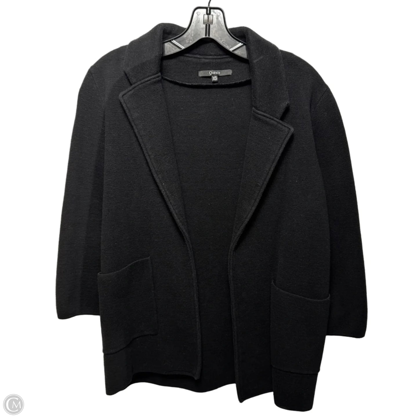 Cotton Knit Blazer By Quince In Black, Size: Xs