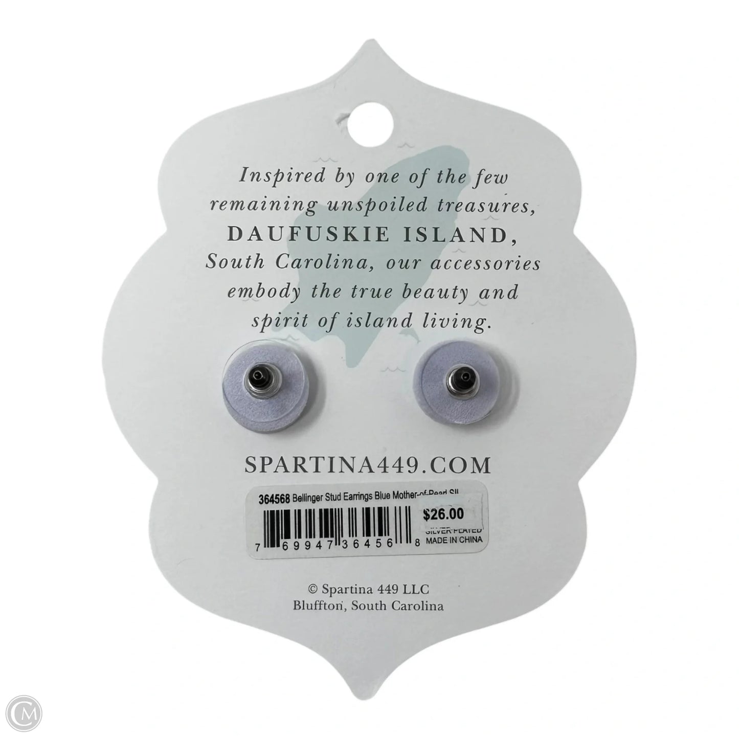 Sterling Plated Earrings Stud By Spartina