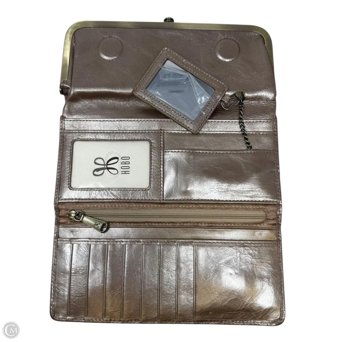 Rachel Metallic Trifold Wallet Leather By Hobo Intl, Size: Large