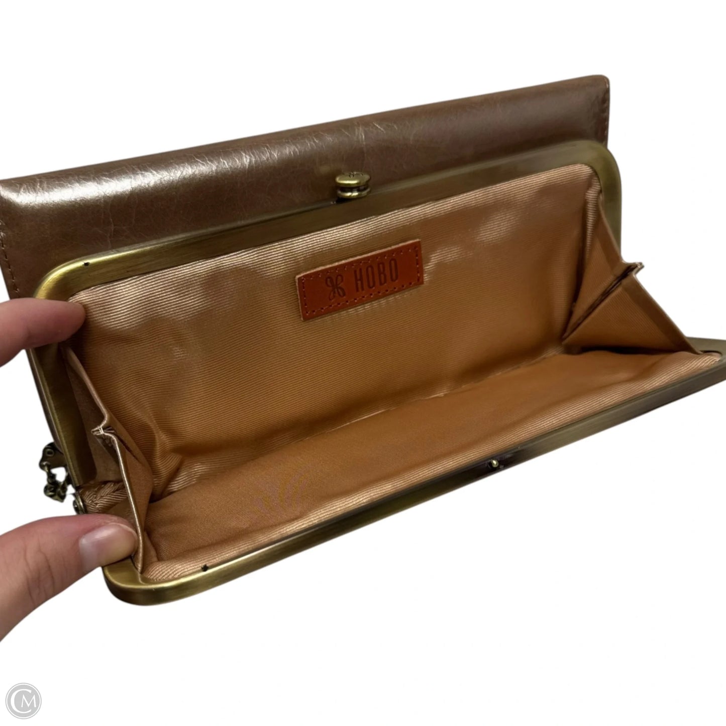 Rachel Metallic Trifold Wallet Leather By Hobo Intl, Size: Large